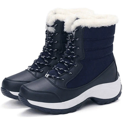 Mikaela | Women's Waterproof Winter Boots – Fur-Lined & Lace-Up Closure