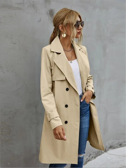 Maiah | Women's Classic Trench Coat – Timeless, Elegant & Perfect for Any Occasion