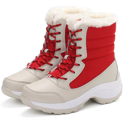 Mikaela | Women's Waterproof Winter Boots – Fur-Lined & Lace-Up Closure