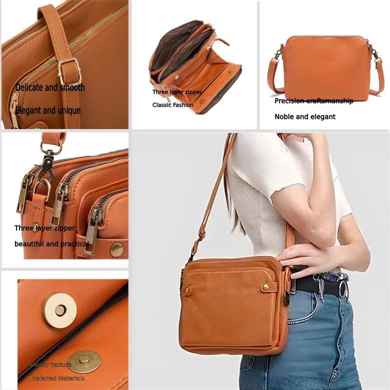 Fia | Women's Handbag- Versatile 3-Layer Multi-Purpose Bag