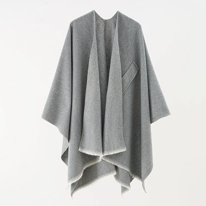 Paige | Women's Cashmere Poncho – Retro & Stylish Shawl Cloak for Cozy Elegance