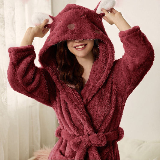 Adelina | Women's Plush Bathrobe – Soft, Cozy & Elegant Loungewear