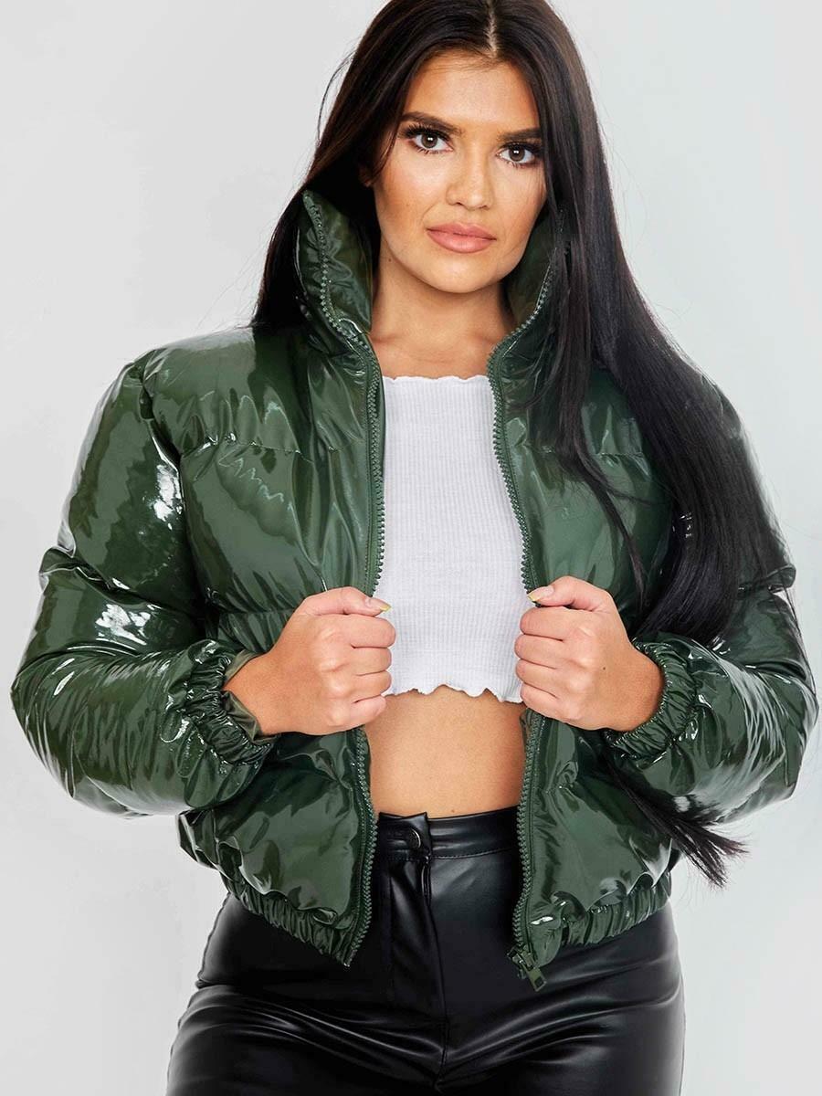 Stormi | Women's Cropped Puffer Bomber Jacket – Trendy, Warm & Ultra-Stylish