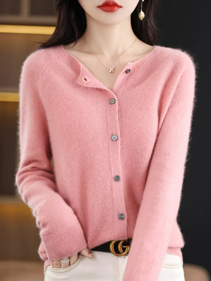 Pearl | Women's Wool Cardigan – Soft, Cozy & Button-Up Closure