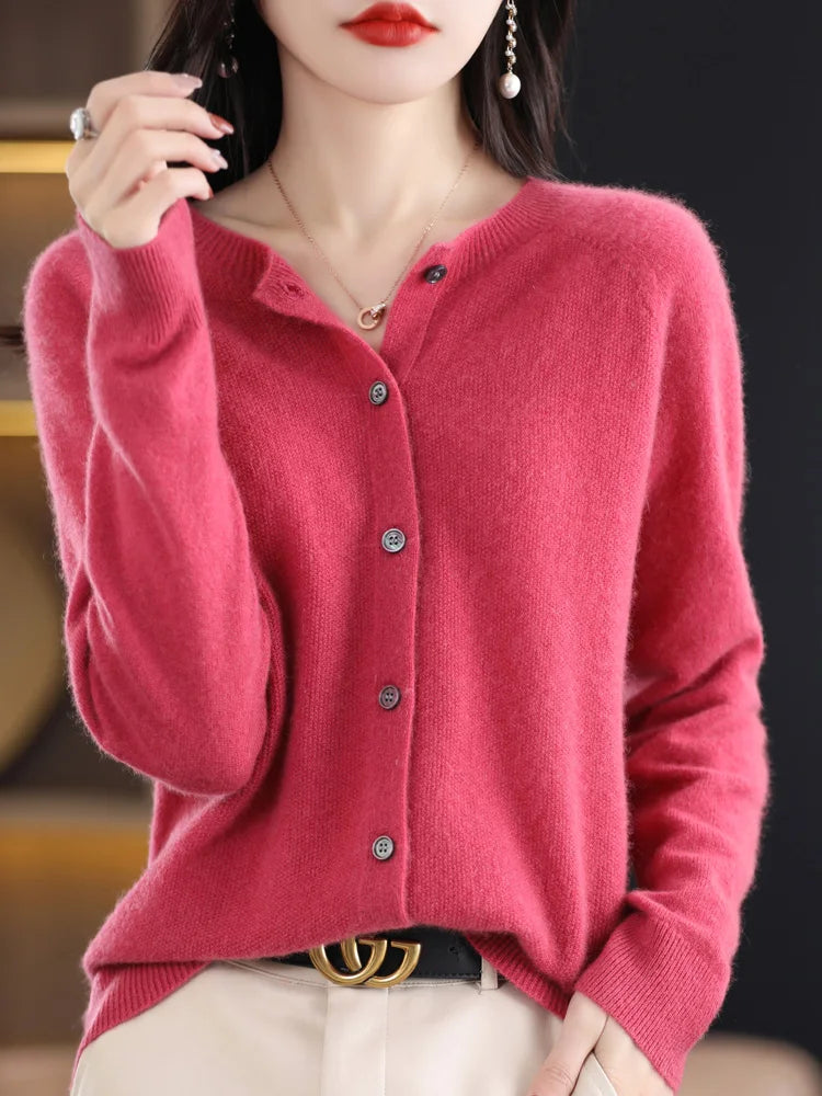 Pearl | Women's Wool Cardigan – Soft, Cozy & Button-Up Closure