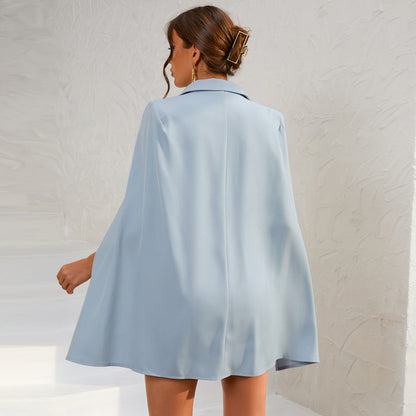 Savannah | Women's Blazer Dress with Cape – Elegant & Powerful Statement Piece