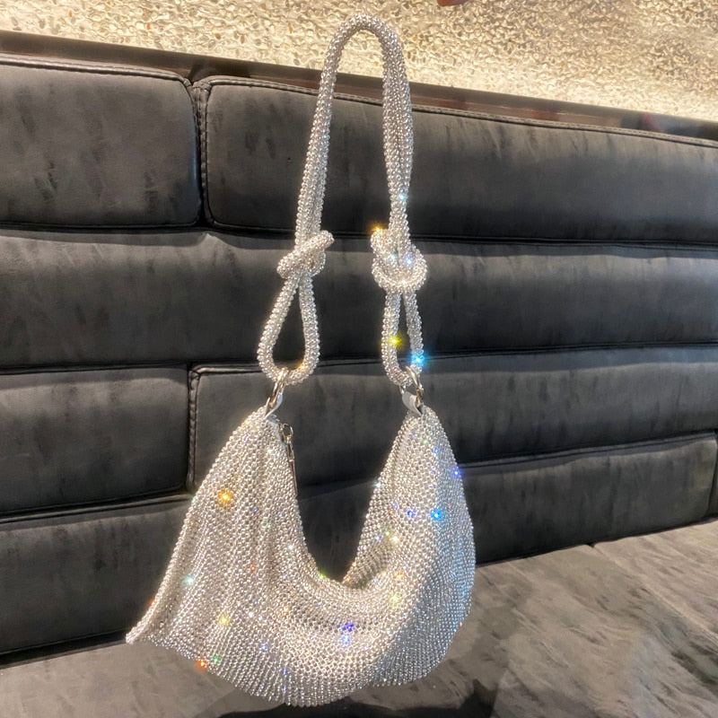 Mira | Women's Sparkle Bag - Glamorous Rhinestone Evening Handbag