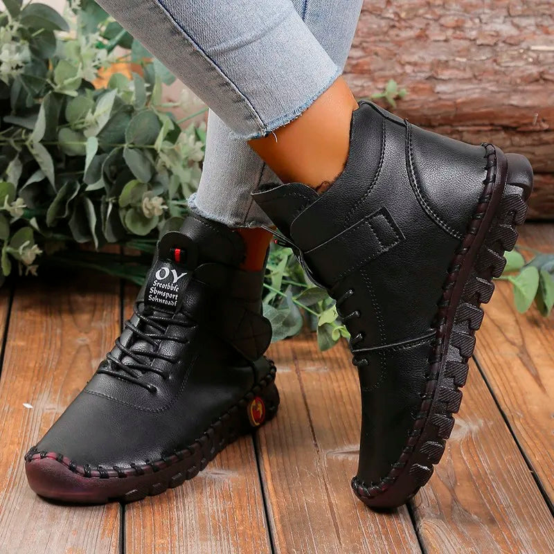 Crystal | Women's Waterproof Winter Boots – Lace-Up & Anti-Slip Sole