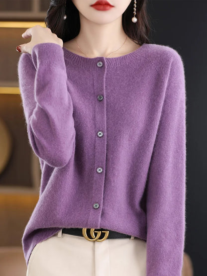 Pearl | Women's Wool Cardigan – Soft, Cozy & Button-Up Closure