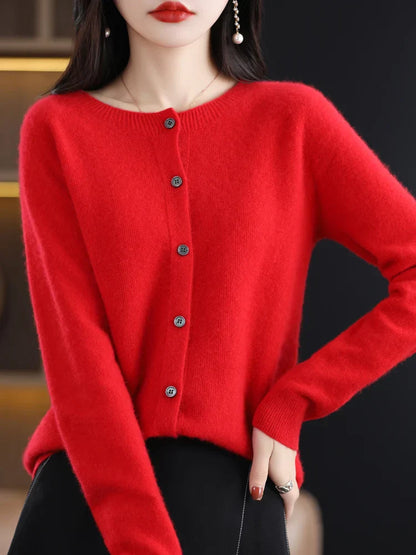 Pearl | Women's Wool Cardigan – Soft, Cozy & Button-Up Closure