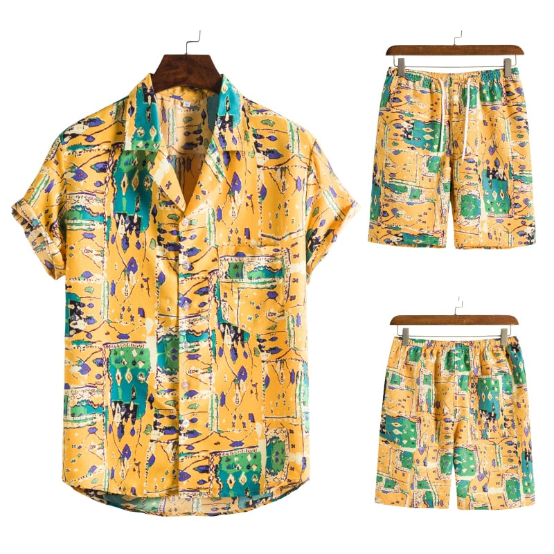 Ahmed | Men's Hawaiian Shirt & Shorts Set – Vibrant, Breezy & Perfect for Summer