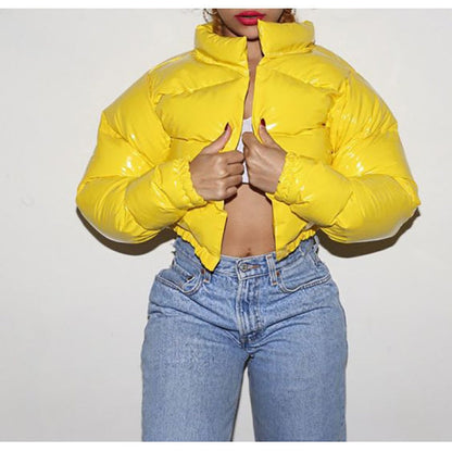 Stormi | Women's Cropped Puffer Bomber Jacket – Trendy, Warm & Ultra-Stylish