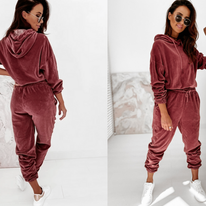 Destiny | Women's Velvet Lounge Set – Soft, Stylish & Ultra-Comfortable Tracksuit