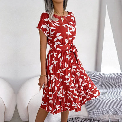 Julissa | Women's Bow-Tie Floral Midi Dress – Elegant, Trendy & Flattering