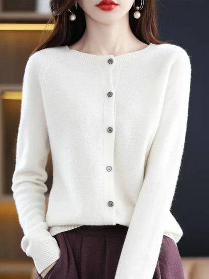 Pearl | Women's Wool Cardigan – Soft, Cozy & Button-Up Closure