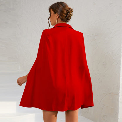 Savannah | Women's Blazer Dress with Cape – Elegant & Powerful Statement Piece