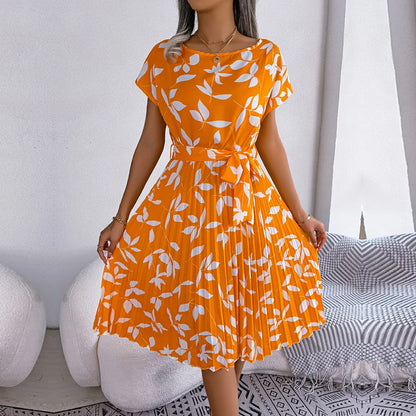 Julissa | Women's Bow-Tie Floral Midi Dress – Elegant, Trendy & Flattering