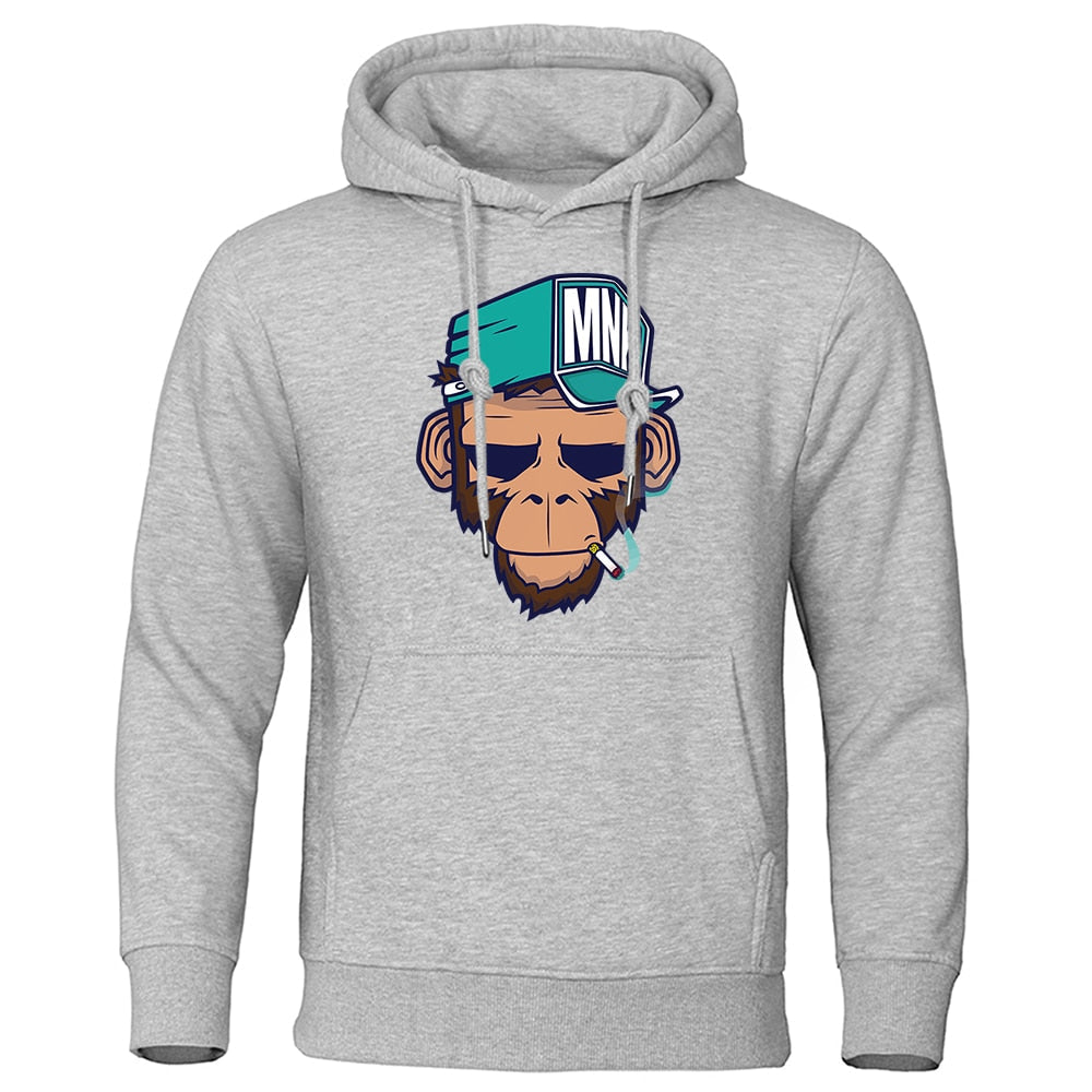 Alijah | Men's Casual Hoodie with Monkey Print – Relaxed Fit & Street-Style Ready