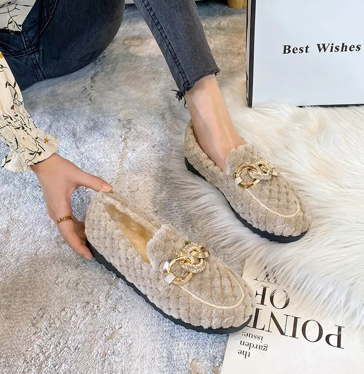 Lilly | Women's Winter Plush Loafers – Cozy, Warm & Effortlessly Chic