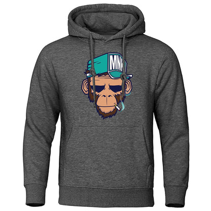 Alijah | Men's Casual Hoodie with Monkey Print – Relaxed Fit & Street-Style Ready