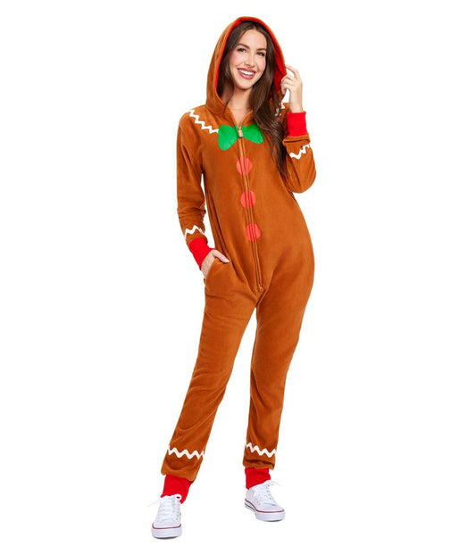 Ginger | Women's Gingerbread Man Onesie – Cozy, Festive & Holiday-Ready