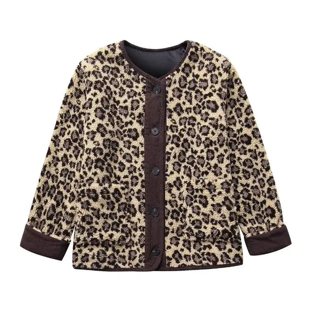 Luna | Leopard Fleece Jacket - Cozy and Chic Oversized Fleece for Effortless Style