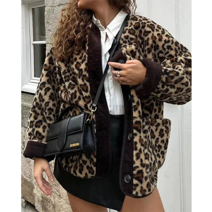 Luna | Leopard Fleece Jacket - Cozy and Chic Oversized Fleece for Effortless Style