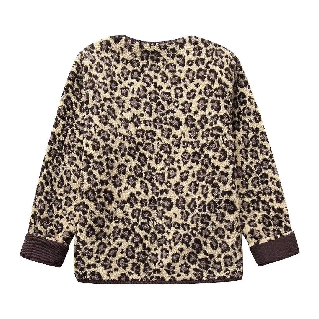 Luna | Leopard Fleece Jacket - Cozy and Chic Oversized Fleece for Effortless Style