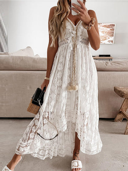 Karina | Women's Bohemian Lace Maxi Dress – Relaxed, Feminine & Naturally Elegant