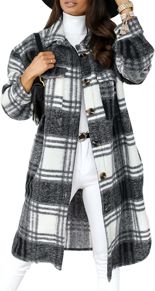 Melanie | Women's Long Plaid Winter Jacket – Cozy & Stylish Cold-Weather Essential