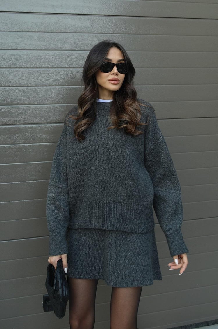 Olivia | Women's Knit Set - Cozy Sweater & Skirt Combo for Effortless Style