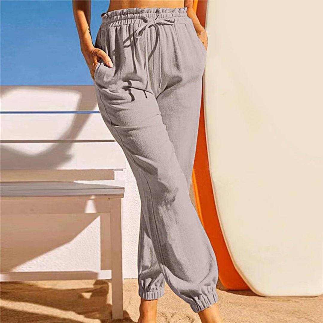 Clementine | Women's Cotton Linen Trousers - Comfortable Casual Wear