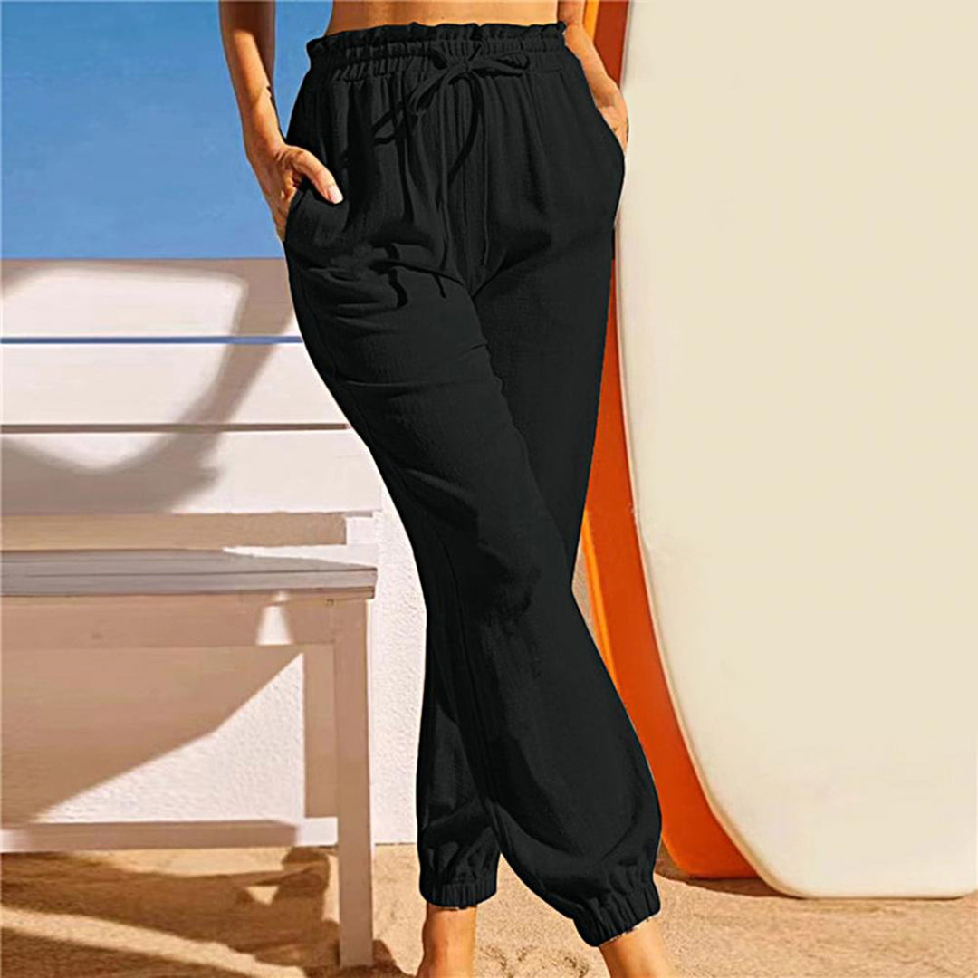 Clementine | Women's Cotton Linen Trousers - Comfortable Casual Wear