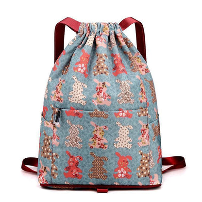 Emilia | Foldable Drawstring Backpack - Large Capacity & Unique Printed Design