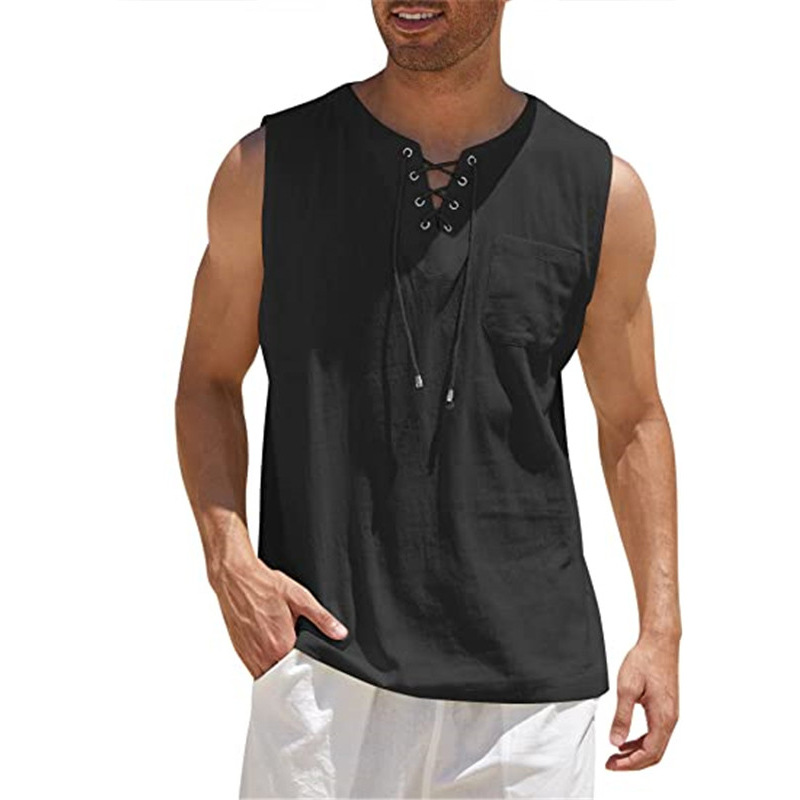 Lucas | Men’s Linen Sleeveless Top – Breathable, Lightweight, & Perfect for Summer