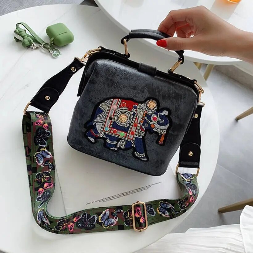 Seraphina | Women's Crossbody Bag - Unique Vintage Style with Embroidered Details