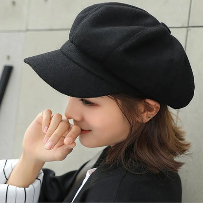 Yasmin | Women's Wool Newsboy Cap – Elegant, Warm & Perfect for Any Season