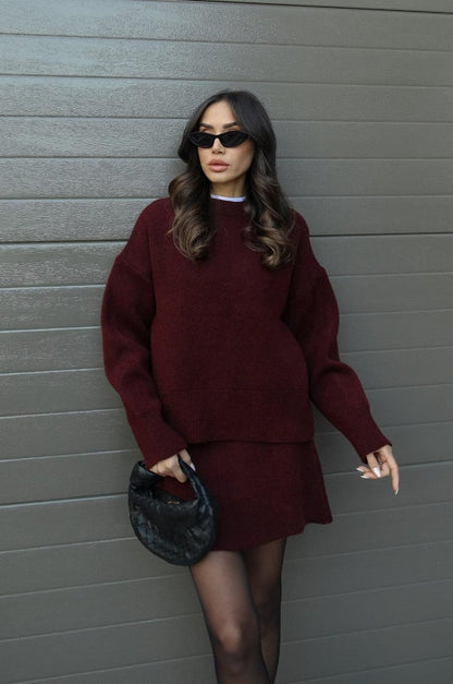 Olivia | Women's Knit Set - Cozy Sweater & Skirt Combo for Effortless Style