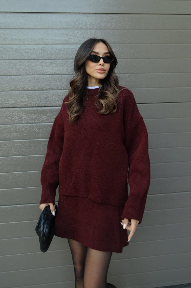 Olivia | Women's Knit Set - Cozy Sweater & Skirt Combo for Effortless Style