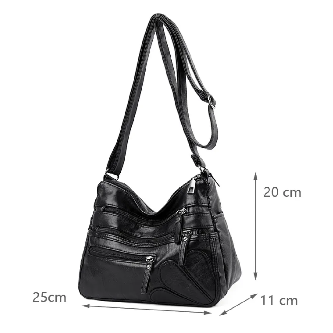 Claire | Women's Shoulder Bag - Practical Vintage Design with Multi-Layer Pockets