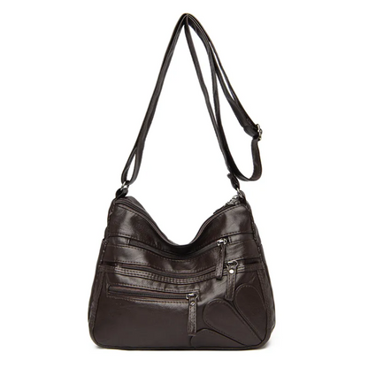 Claire | Women's Shoulder Bag - Practical Vintage Design with Multi-Layer Pockets