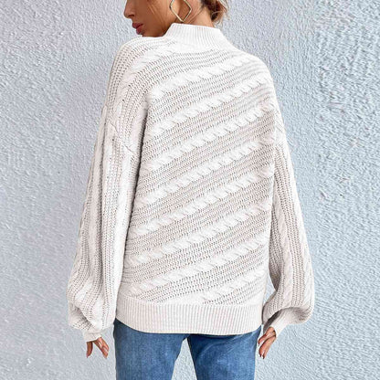 Sylvara | Cozy Cable Knit Sweater for Women Warm Fashion