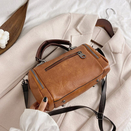 Olive | Women's Boston Bag - Chic & Versatile with Retro Elegance