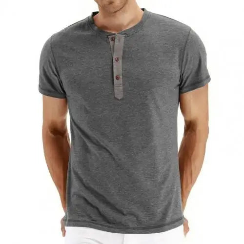 Alexander | Men's Short Sleeve Half-Button T-Shirt – Breathable, Soft & Versatile