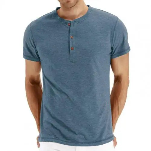 Alexander | Men's Short Sleeve Half-Button T-Shirt – Breathable, Soft & Versatile