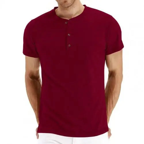 Alexander | Men's Short Sleeve Half-Button T-Shirt – Breathable, Soft & Versatile