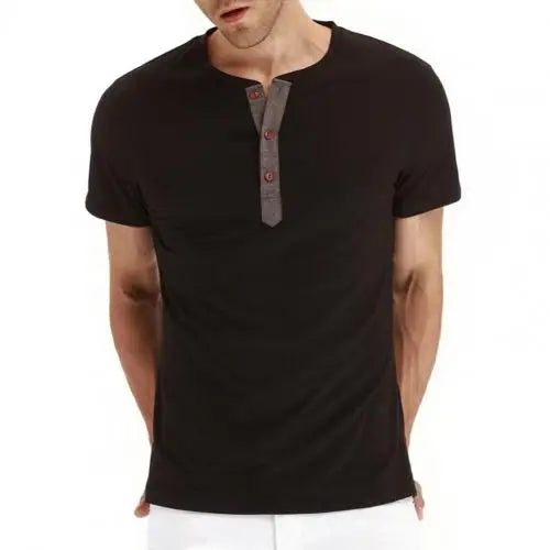 Alexander | Men's Short Sleeve Half-Button T-Shirt – Breathable, Soft & Versatile