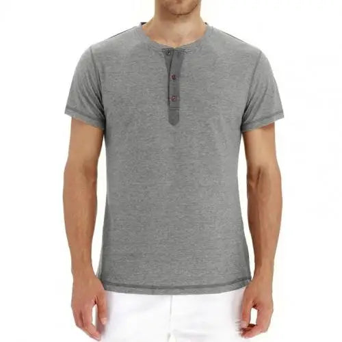 Alexander | Men's Short Sleeve Half-Button T-Shirt – Breathable, Soft & Versatile