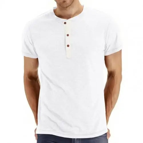 Alexander | Men's Short Sleeve Half-Button T-Shirt – Breathable, Soft & Versatile