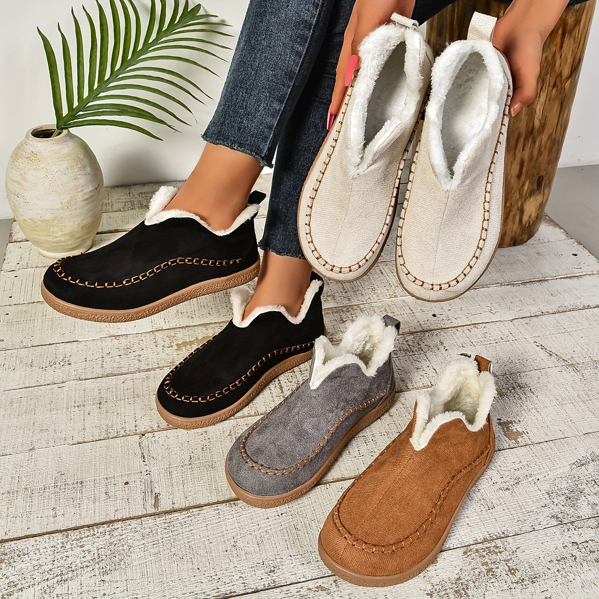 Beth | Women's Fleece-Lined Loafers – Warm, Cozy & Ultra-Comfortable